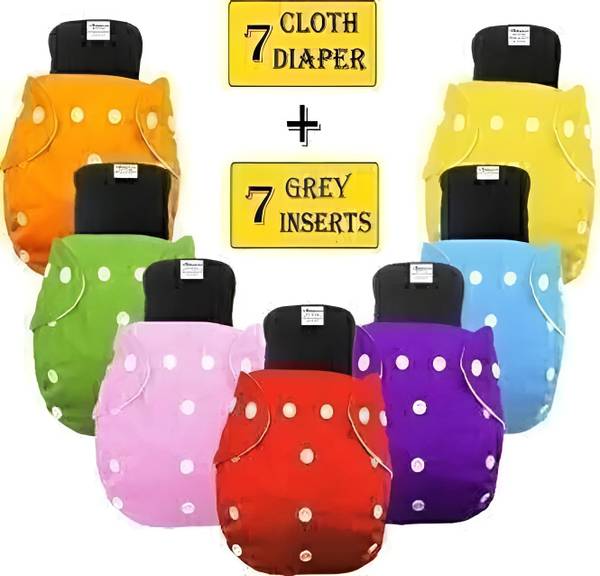 Smile Shake Kids Reusable Washable Cotton Cloth Diapers Pant With Insert Pads For Baby - New Born
