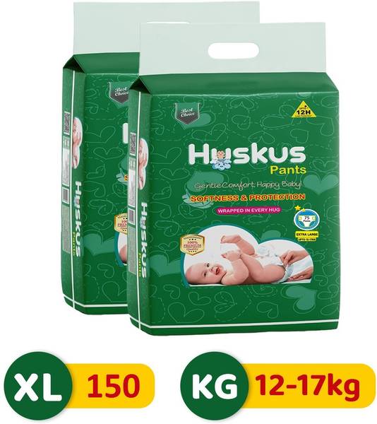 HUSKUS Baby Diaper Pants Double Layer Leakage Protection High Absorb Technology - XL