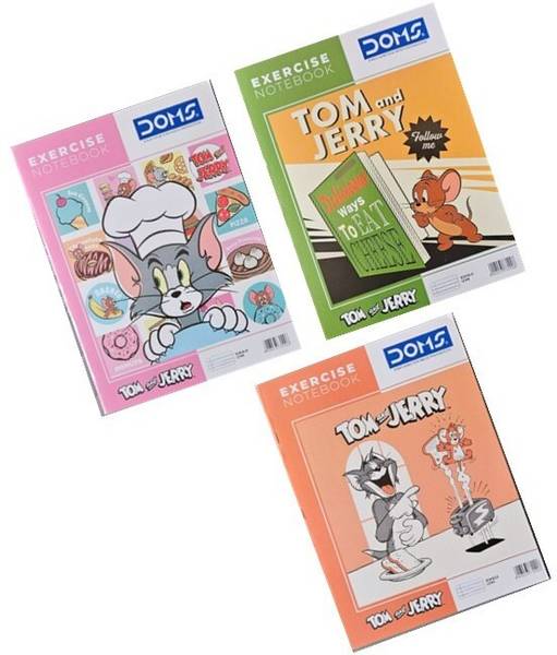 DOMS King size Note book | 24X18 cm | Pack of 3 | Cover Design May vary | Regular Notebook | RULED | 172 Pages