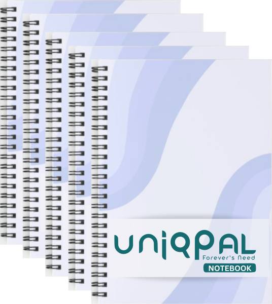 UNIQPAL Set of 5 A4 Notebook Unruled 200 Pages