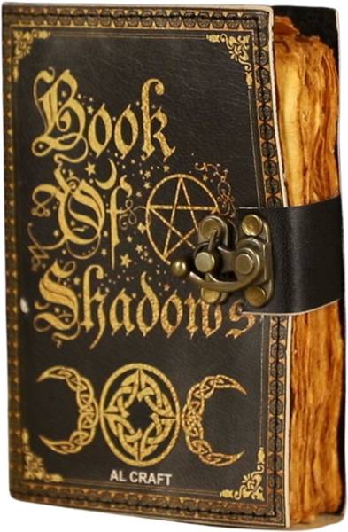 alcraft Blank Spell Book of Shadows Journal with Lock Clasp A4 Journal No 200 Pages