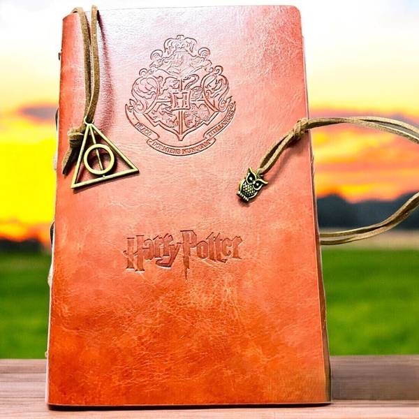 SSAppliances Harry Potter Premium Dairy | Leather Front Cover | Hard Pages | Leather Tuck-In Regular Diary Hard Premium Quality Brown Page 192 Pages