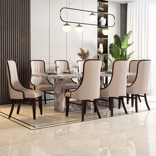 Durian Oberon Stone 8 Seater Dining Set