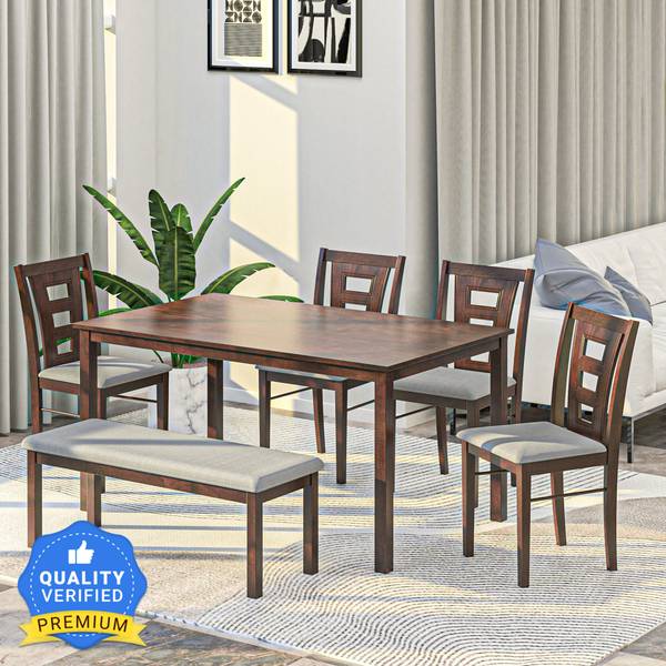 Nilkamal Bella Cushioned Seat Straight Leg Table Set 4 Chairs