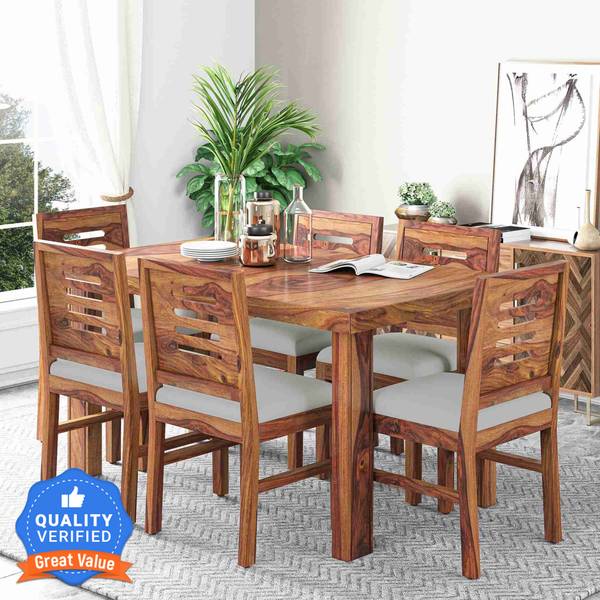Flipkart Perfect Homes Solid Wood 6 Seater Dining Set