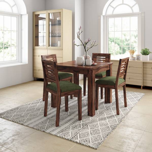 TRUE FURNITURE Sheesham ( Rosewood ) Solid Wood 4 Seater Dining Set