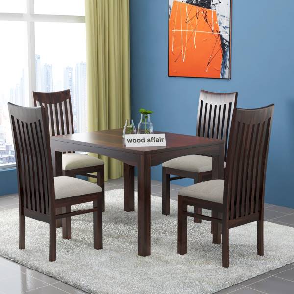 WOOD AFFAIR Solid Wood 4 Seater Dining Table