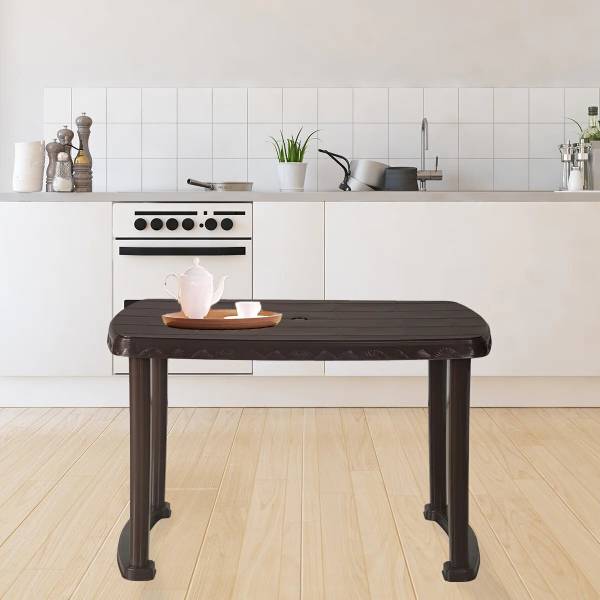 Nilkamal Shahenshah Rectangular 4 Seater Plastic Dining Table for Dining | Living Room Plastic 4 Seater Dining Table