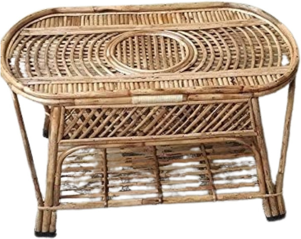 newway Success Furniture ModernOval Centre Table MultiUse Shelf for Kitchen Dining Room Cane 4 Seater Dining Table