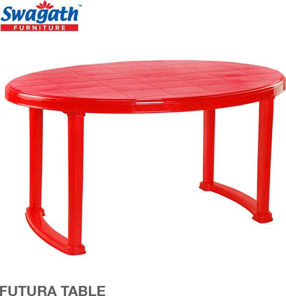 swagath furniture FUTURA Dining Table For Cafe/Home/Dining Area Plastic 6 Seater Dining Table