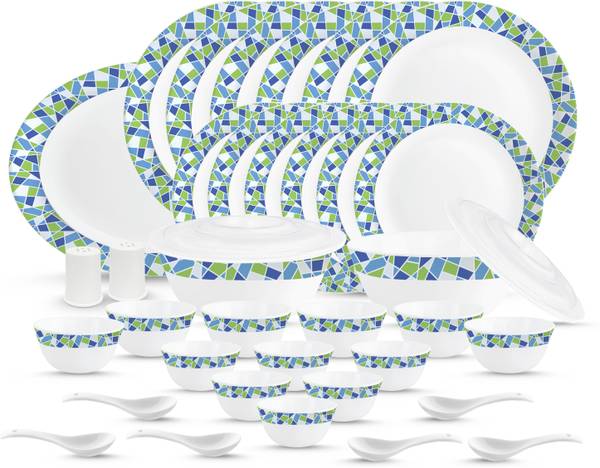 cello Pack of 37 Opalware discover a collection of light weight, break & chip resistant, Collage Dinner Set