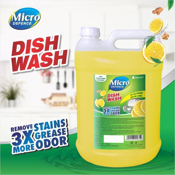 MicroDefence Dish Wash Concentrate|Plant Based|NonToxic|Baby,Pet & Skin Safe|Remove 3X Grease Dish Cleaning Gel