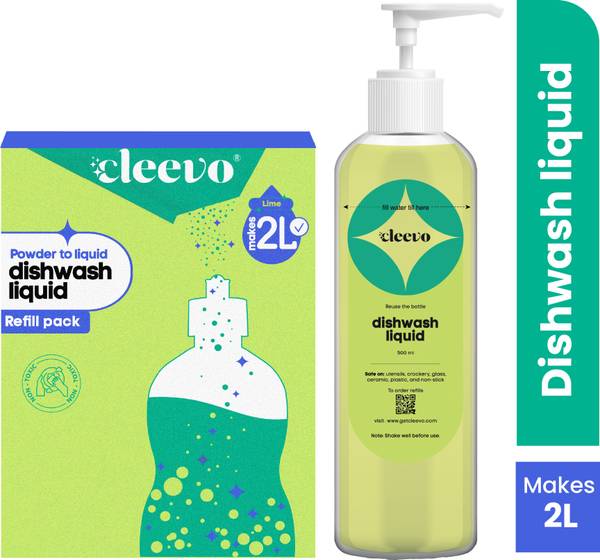 cleevo Dishwashing Liquid| Bottle Pack |Natural & Non Toxic| Dish Cleaning Gel Dish Cleaning Gel