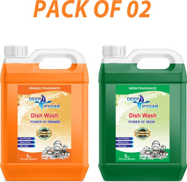 DEEPPYOR ORNGE AND NEEM DISHWASH GEL COMBO PACK NON ACIDIC Dishwash Bar