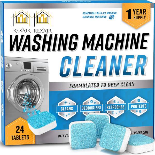 Rexair 24Pcs High-Quality Washing Machine Deep Cleaner for Front and Top Dishwashing Detergent