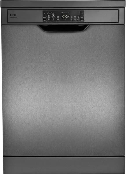 IFB Neptune VX16 Free Standing 16 Place Settings with ION Technology, Auto Door Open, 70 Degree Hot Water Wash, Hygienic Steam Drying, Inox Grey Dishw...