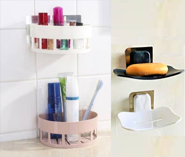 Attilio Bathroom Storage Rack With Unique Soap Dish for Home