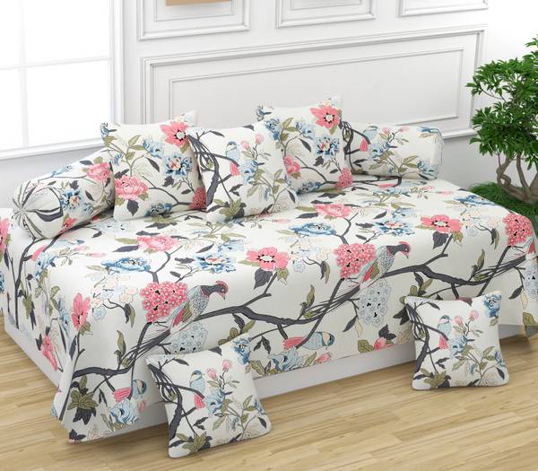 NCS Cotton Floral Diwan Set