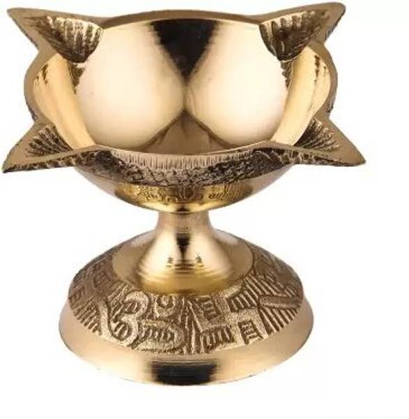 TORPPEZA 4 Face Piyali Diya Brass Table Diya