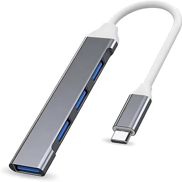 Rainfire 4-in-1 Type-C USB Hub (1 USB 3.0 Port + 3 USB 2.0 Ports) , 5Gbps High Speed Data Transfer Aluminium Metal Body USB Hub