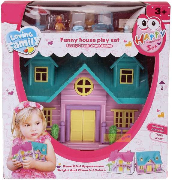 HK Toys Doll House For 3+ Year Old Girls | Small Doll House For Girls with Furniture