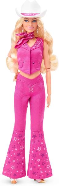 BARBIE The Movie Doll, Margot Robbie Collectible Doll, Pink Western Outfit & Cowboy Hat