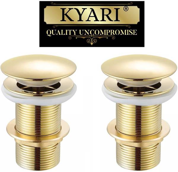 Kyari - Premium GOLD Pop - Up Waste Coupling ( PACK OF 2 ) For Wash Basin Cartridge Faucet