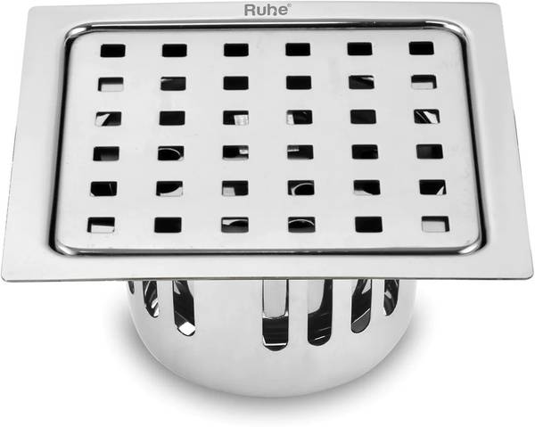 RUHE Floor Stainless Steel Push Down Strainer
