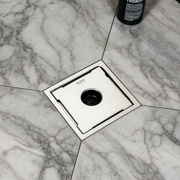 RUHE Floor Stainless Steel Push Down Strainer