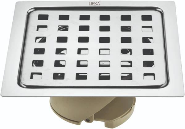 Lipka Floor Stainless Steel Push Down Strainer