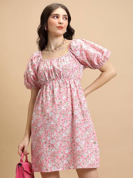 Tokyo Talkies Women Blouson Multicolor Above Knee/Mid Thigh Length Dress