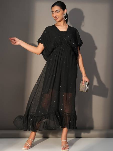 Tokyo Talkies Women Maxi Black Dress