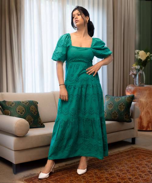 Veeralda Women Maxi Green Dress