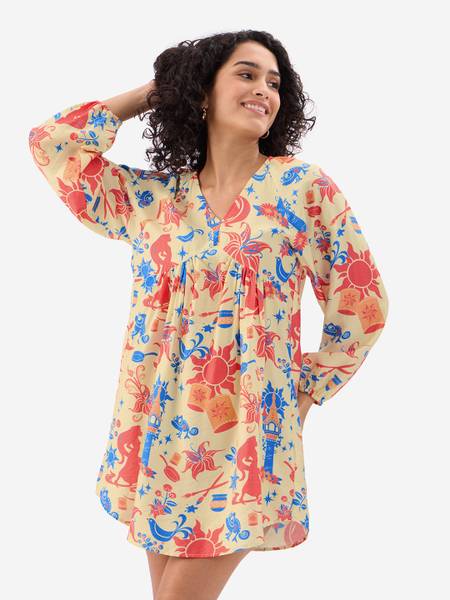 The Souled Store Women Gown Multicolor Above Knee/Mid Thigh Length Dress