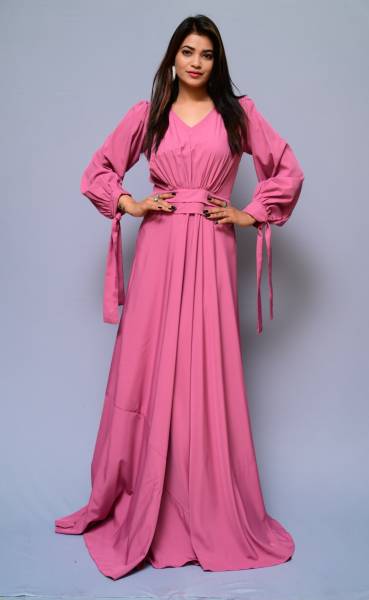 diyaz Women Fit and Flare Pink Dress