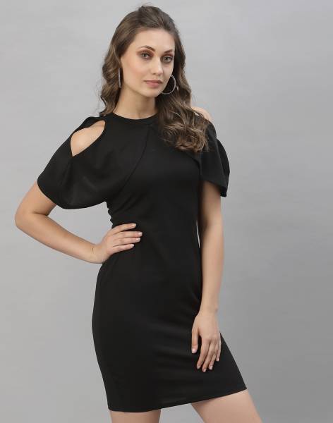 Selvia Women Bodycon Black Dress