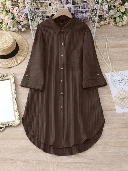 Sheetal Associates Women Shirt Brown Mini/Short Dress