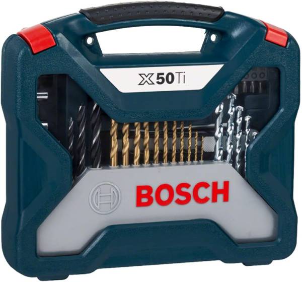 BOSCH Professional 50-piece Blue X-Line titanium drill & screwdriver bit set