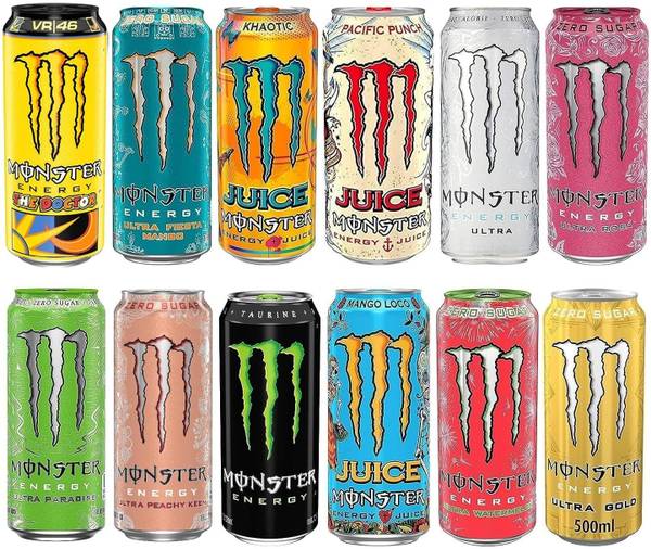Monster Energy Drink Variety Pack | 12 Flavors, Low Sugar or Zero Sugar | Energy Drink