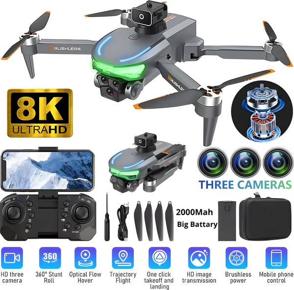 AERIOSKY A17 Aerial Drone with 4K Dual Camera - Foldable Brushless Motor Quadcopter Drone Drone