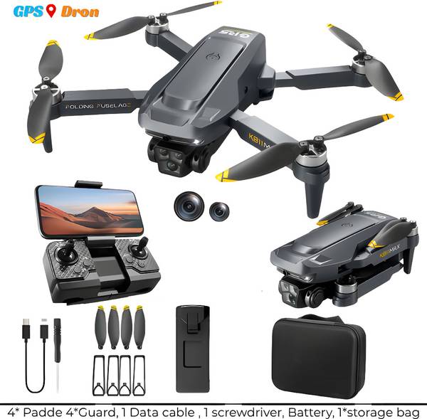 dronecamera K811 MAX GPS Drone Foldable RC Quadcopter | Beginner Friendly with HD Camera Drone