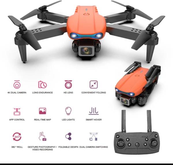MASOORI K3&E99 Drone WiFi Camera Drone with 3 Smart Battery Pack 360 Flip Stunt Drone Drone