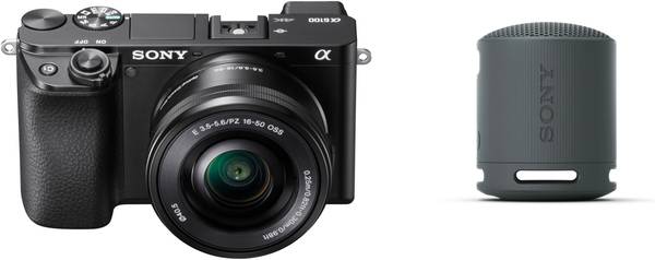 SONY Alpha 6100L Mirrorless Camera Body With 16-50mm with Wireless Bluetooth Speaker (SRS-XB100)