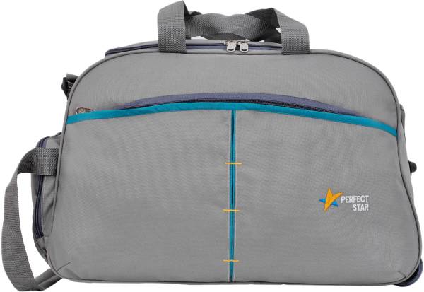 perfactstar (Expandable) perfect star 65 L Travel duffle bag (grey orange) Large Capacity Duffel With Wheels (Strolley)