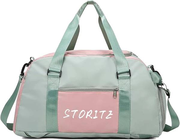 STORITE (Expandable) Women Travel Bag Green Pink Duffel Without Wheels
