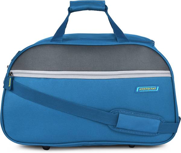 ARISTOCRAT Enigma 52 CM Polyester Softsided Cabin size 2Wheels Duffle Bag - Blue Duffel Without Wheels