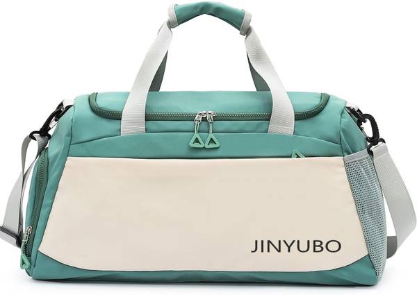 JINYUBO Travel Duffle Bag Muti Pocket Sports Shoulder Bag with Shoe Compartment Duffel Without Wheels