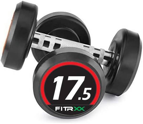 FITRXX Set Of 17.5KGX2 High Quality Rubber Professional Bouncer Fixed Weight Dumbbell