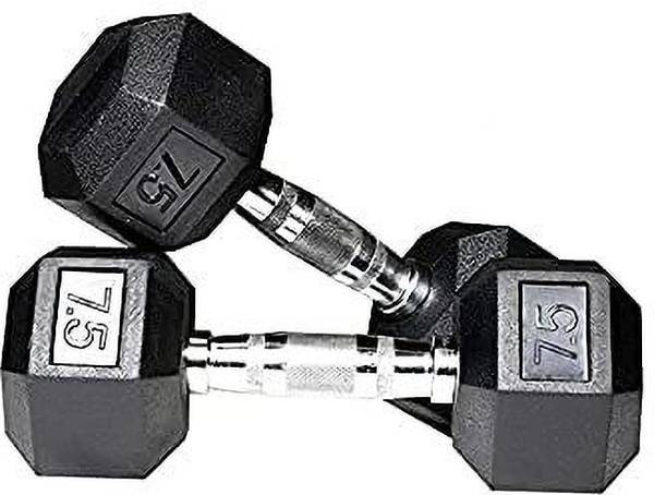 WASAN HEX DUMBBELL 2pcs * 7.5kg FOR GYM & HOME EXERCISE Fixed Weight Dumbbell