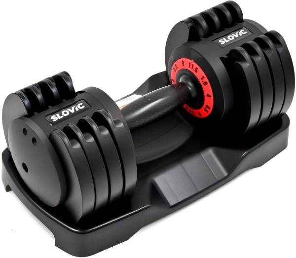 SLOVIC Adjustable Dumbbell Set for Home Gym | Easily Change Weights| Adjustable Dumbbell